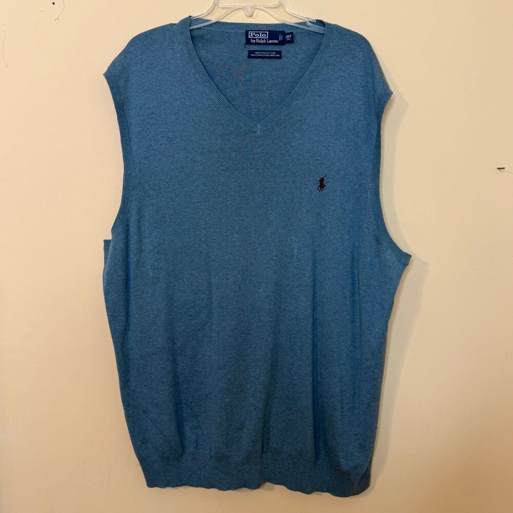 Polo by Ralph Lauren Sweater Vest men’s Size 2XLT TALL Blue